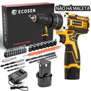 Parafusadeira/Furadeira de Impacto com Maleta e 2 Baterias - Kit Completo 28 Peças