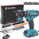 Parafusadeira/Furadeira de Impacto com Maleta e 2 Baterias - Kit Completo 28 Peças