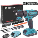 Parafusadeira/Furadeira de Impacto com Maleta e 2 Baterias - Kit Completo 28 Peças