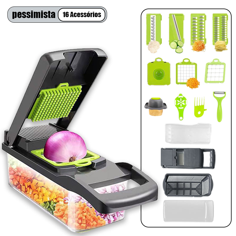 Fatiador Profissional Multifuncional 16-em-1 (Aço Inoxidável)