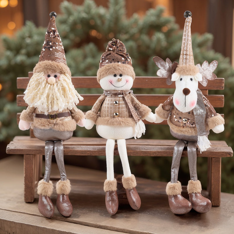 Kit 3 Bonecos de Natal (Papai Noel + Boneco de Neve + Rena) — 48cm