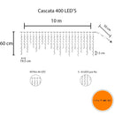 Cascata 400 LEDs 10m (Fixo ou 8 Funções • 110V/220V)