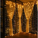 Cortina de LED 300 Leds (3x3m) • Casamento • Natal • Festas (Branco Quente)