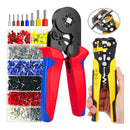 Kit Alicate Crimpador, Descascador e 1200 Terminais Ilhós Tubular