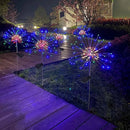 Solar LED Fogos de Artifício – Luz Fio de Cobre | Luzes Fadas para Natal, Jardim e Caminho