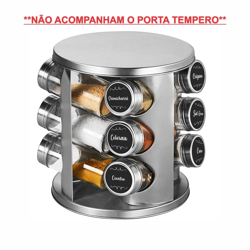 36 Etiquetas para Potes de Condimentos, Temperos e Mantimentos