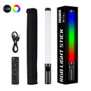 Bastão de LED Fotografia RGB Light Stick Portátil com Controle e Tripé de 2 Metros
