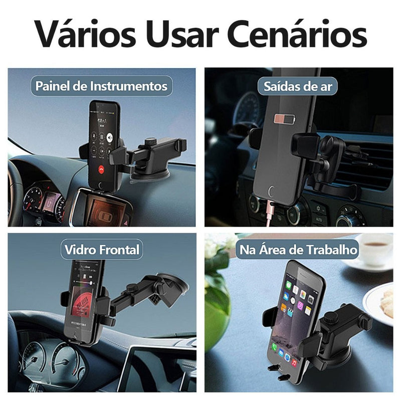 H'Maston CJ-02 Suporte Veicular Universal 360° com Trava Automática