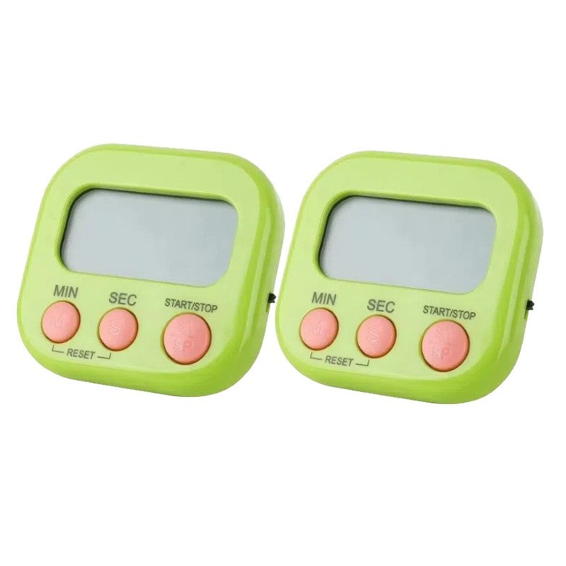 Kit 2 Timers Digitais de Cozinha com Alarme (Branco)