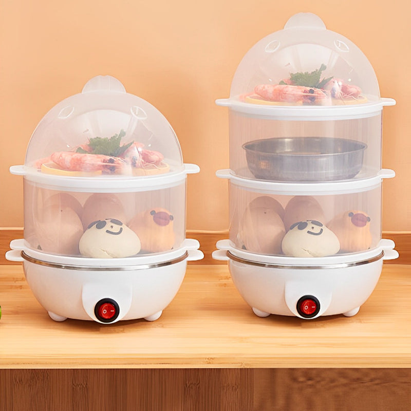 Cozedor Elétrico Multifuncional de Ovos, Milho e Vapor