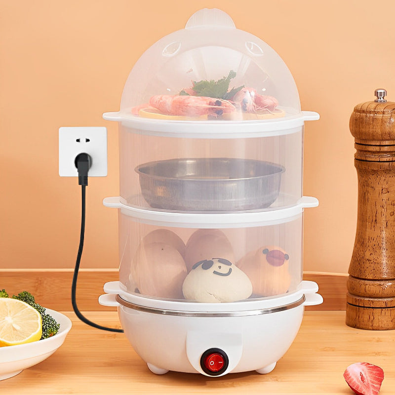 Cozedor Elétrico Multifuncional de Ovos, Milho e Vapor