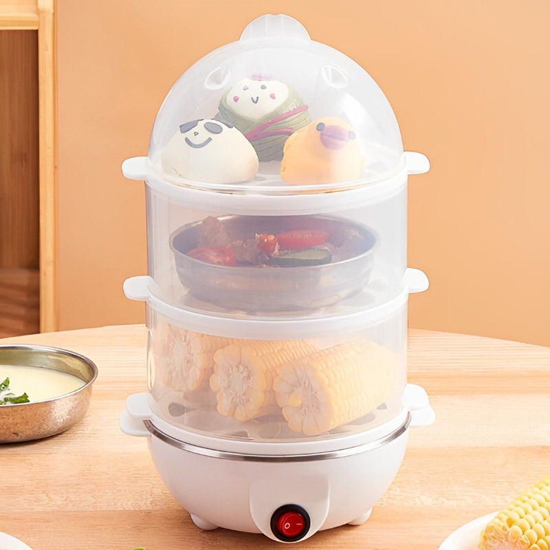 Cozedor Elétrico Multifuncional de Ovos, Milho e Vapor