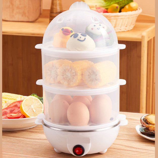 Cozedor Elétrico Multifuncional de Ovos, Milho e Vapor