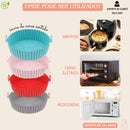 Kit 6 Cestos de Silicone Antiaderente para AirFryer