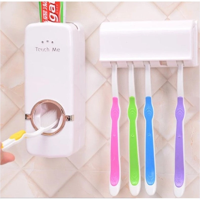 Porta Escova de Dentes com Esterilizador UV e Dispenser de Pasta