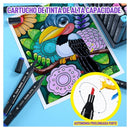 Conjunto de Canetas Hidrográficas Duplas (36 a 168 cores)