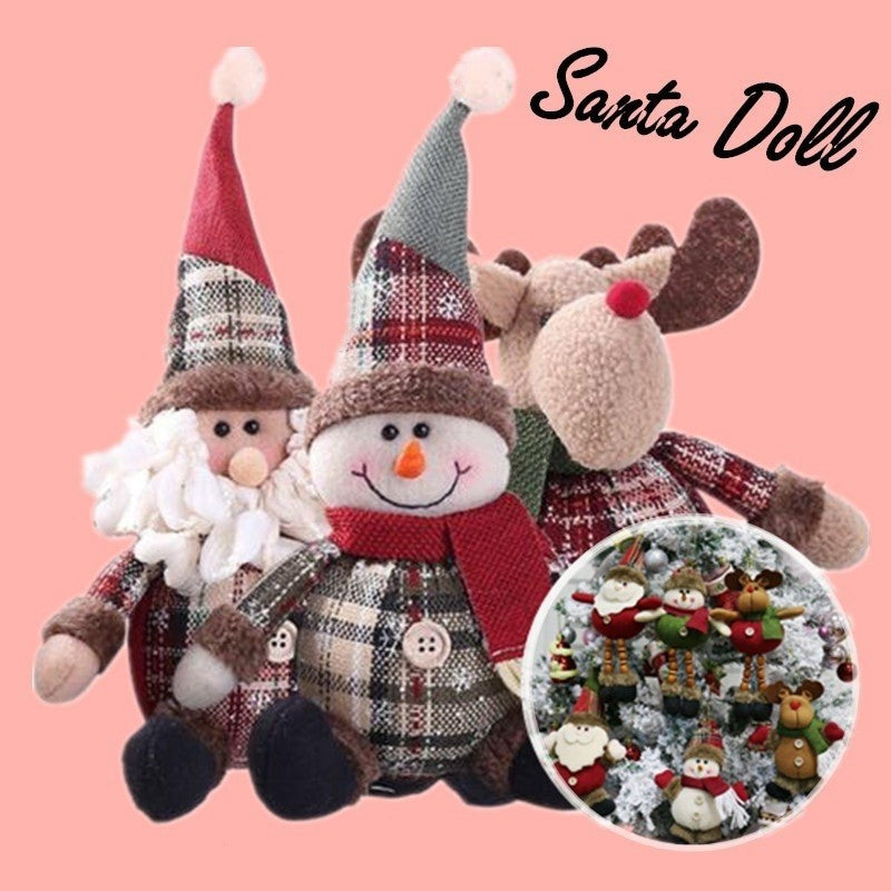 Bonecos Decorativos de Natal: Papai Noel, Boneco de Neve e Alce