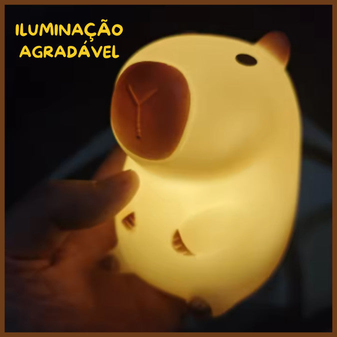 Capivara Abajur Luminária Noturna Infantil LED.