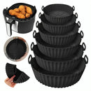 Kit 6 Cestos de Silicone Antiaderente para AirFryer