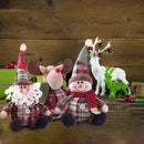 Bonecos Decorativos de Natal: Papai Noel, Boneco de Neve e Alce