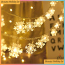 Luzes de Corda LED em Forma de Floco de Neve - 6 Metros