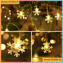 Luzes de Corda LED em Forma de Floco de Neve - 6 Metros