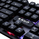 Kit Gamer Teclado Semi Mecânico + Mouse 2400 DPI RGB