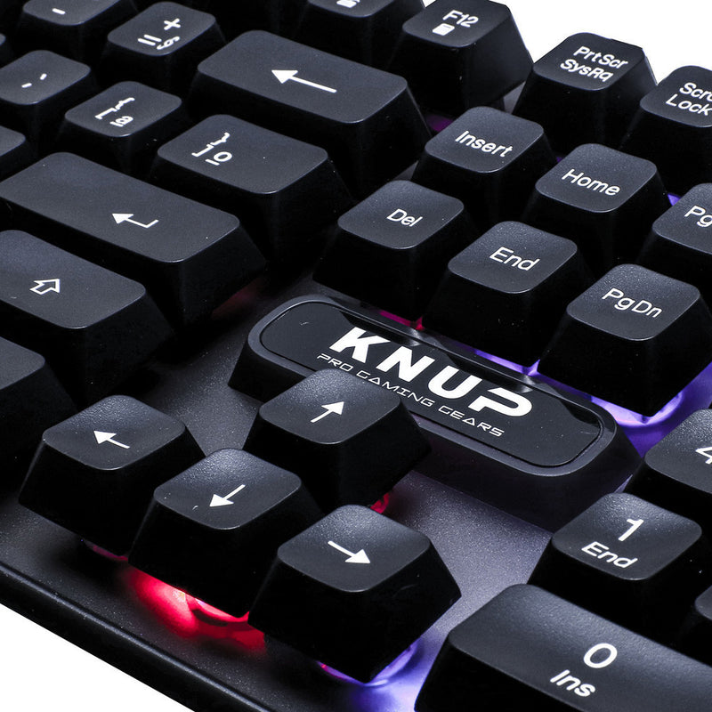 Kit Gamer Teclado Semi Mecânico + Mouse 2400 DPI RGB