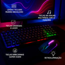 Kit Gamer Teclado Semi Mecânico + Mouse 2400 DPI RGB