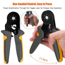 Kit Alicate Crimpador, Descascador e 1200 Terminais Ilhós Tubular