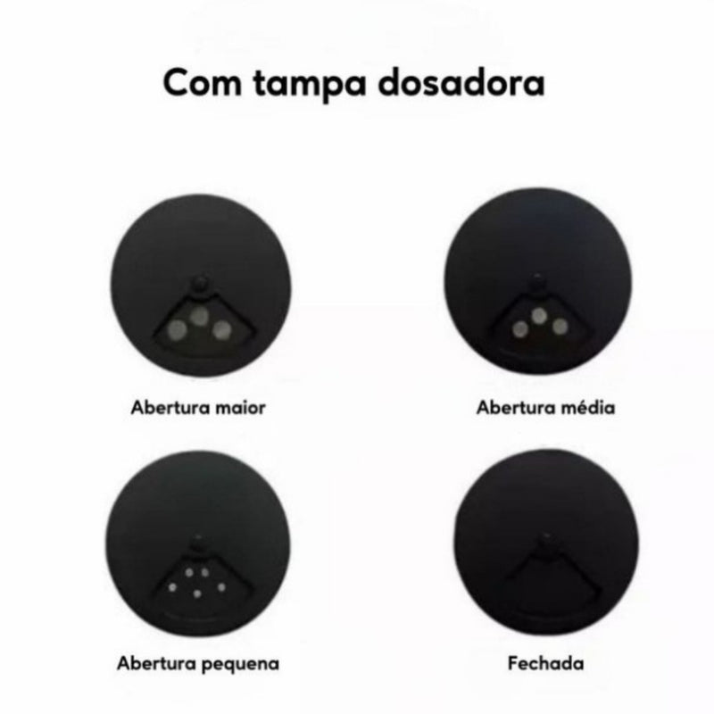Porta Tempero Giratório 360º com 18 Potes de Vidro + Adesivos