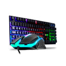 Kit Gamer Teclado Semi Mecânico + Mouse 2400 DPI RGB