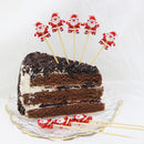 100 Espetos de Bambu Decorativos de Natal